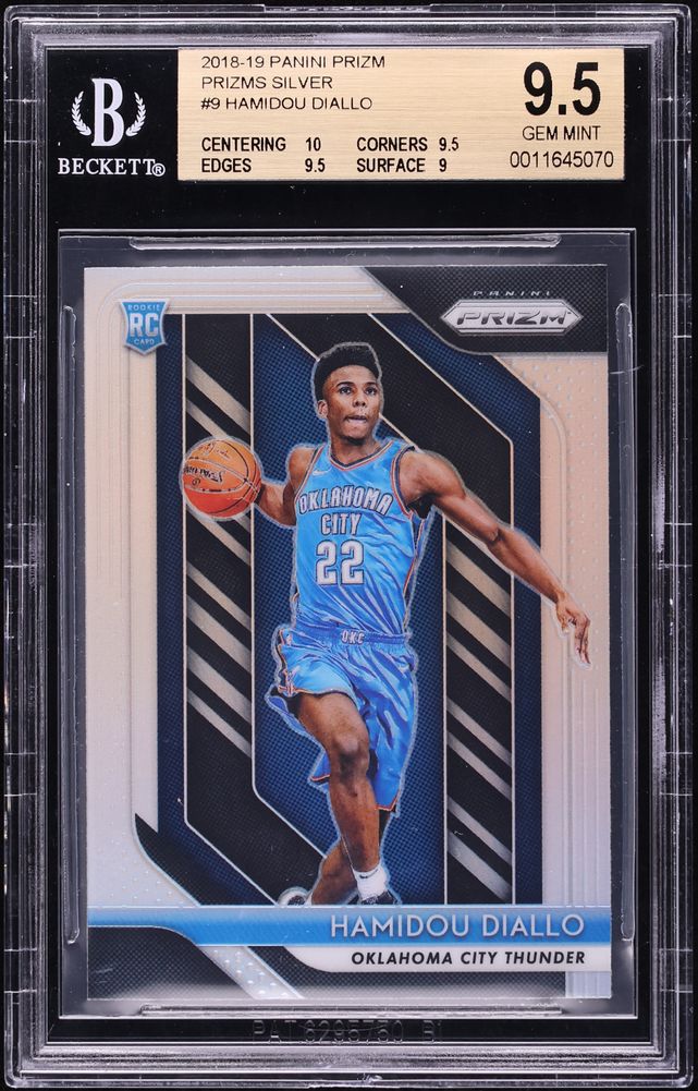 2018 Panini Prizm Silver Hamidou Diallo ROOKIE #9 BGS 9.5 GEM MINT