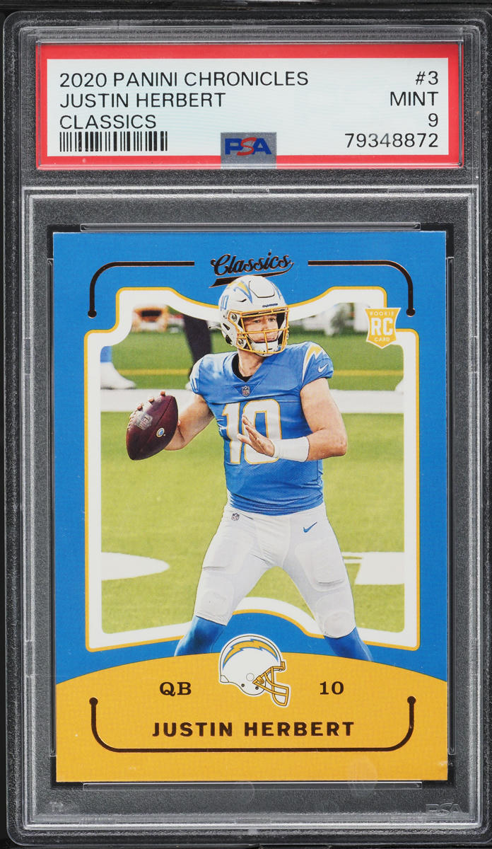 2020 Panini Chronicles Classics Justin Herbert ROOKIE #CL-3 PSA 9 MINT