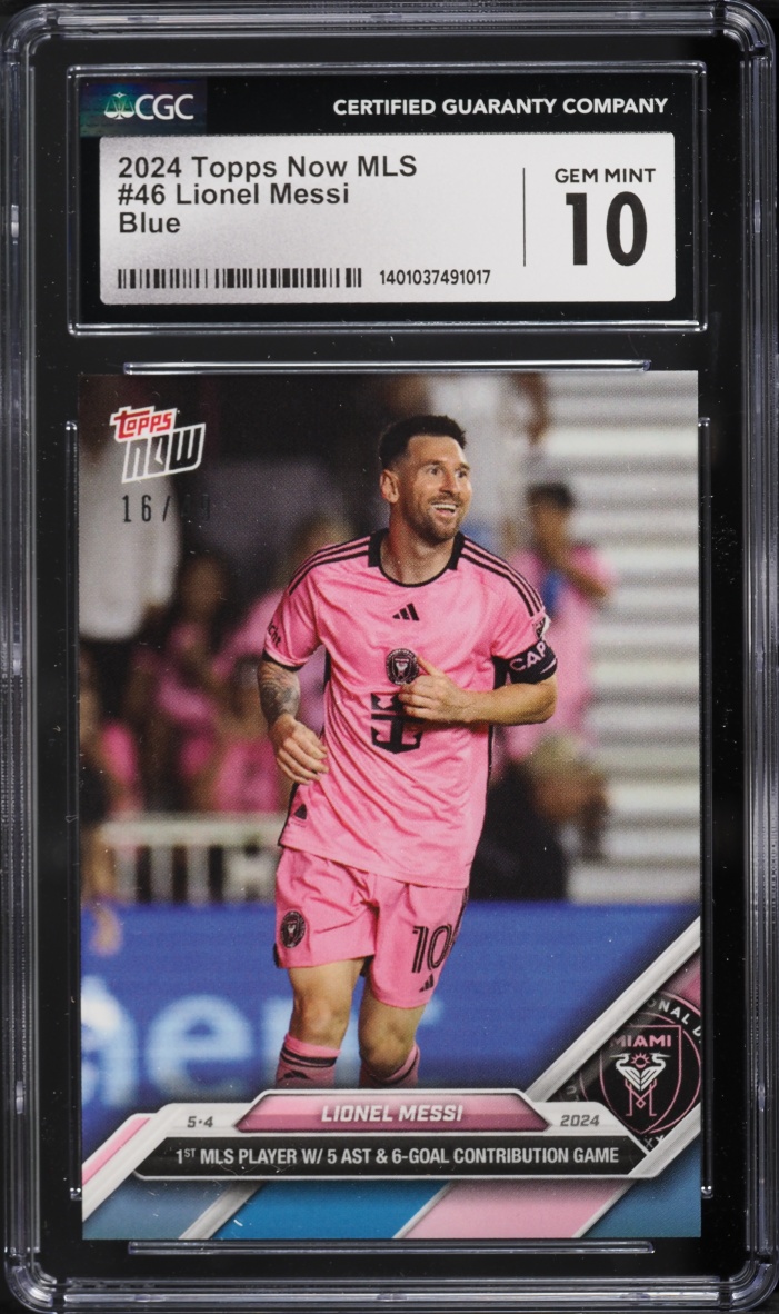 2024 Topps Now MLS Blue Lionel Messi /49 #46 CGC 10 GEM MINT