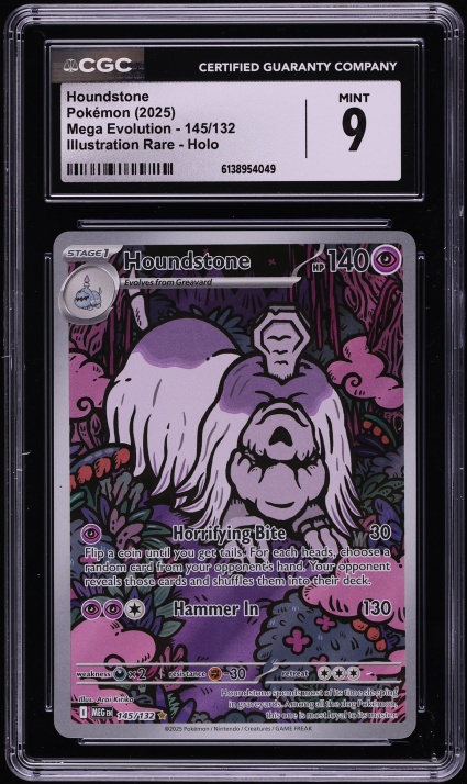 2025 Pokemon Mega Evolution IR Houndstone #145 CGC 9 MINT