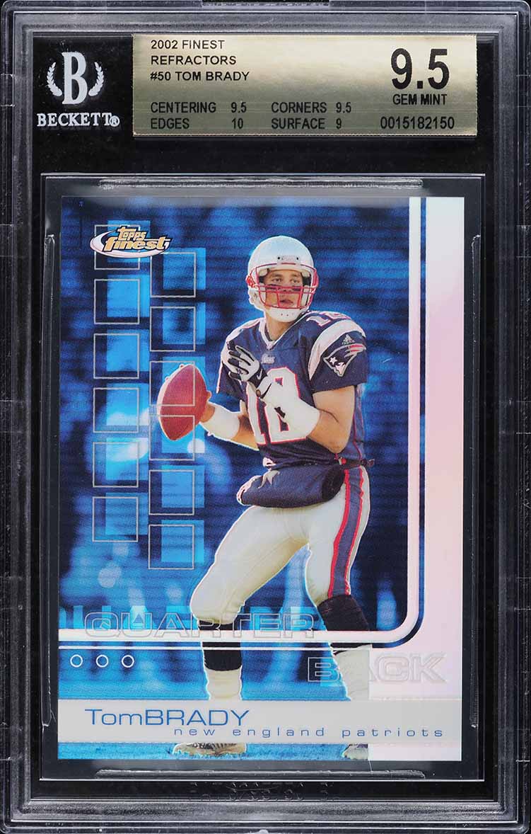 2002 Finest Refractor Tom Brady /250 #50 BGS 9.5 GEM MINT