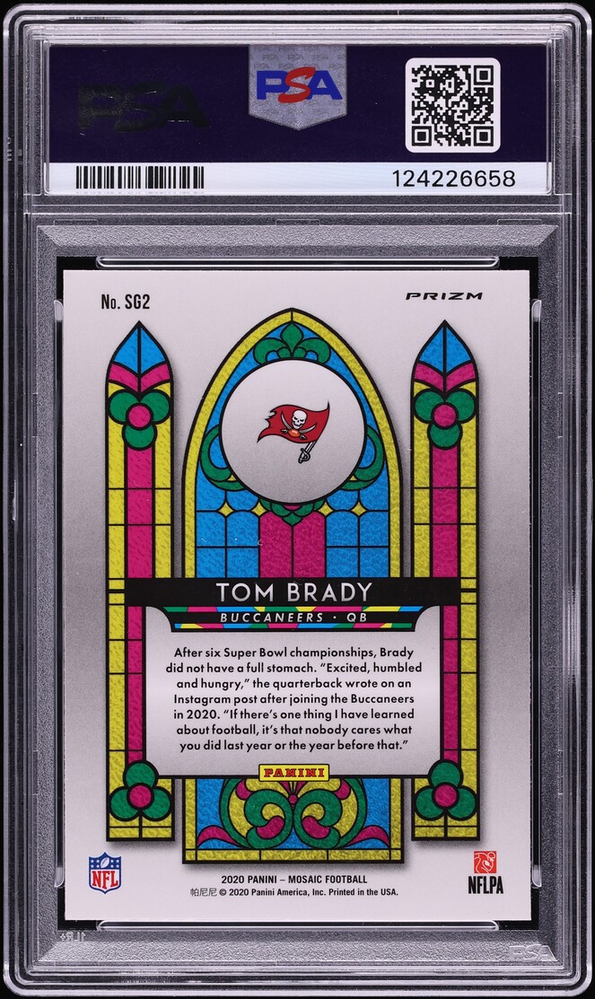 2020 Panini Mosaic Stained Glass Tom Brady #SG2 PSA 9 MINT