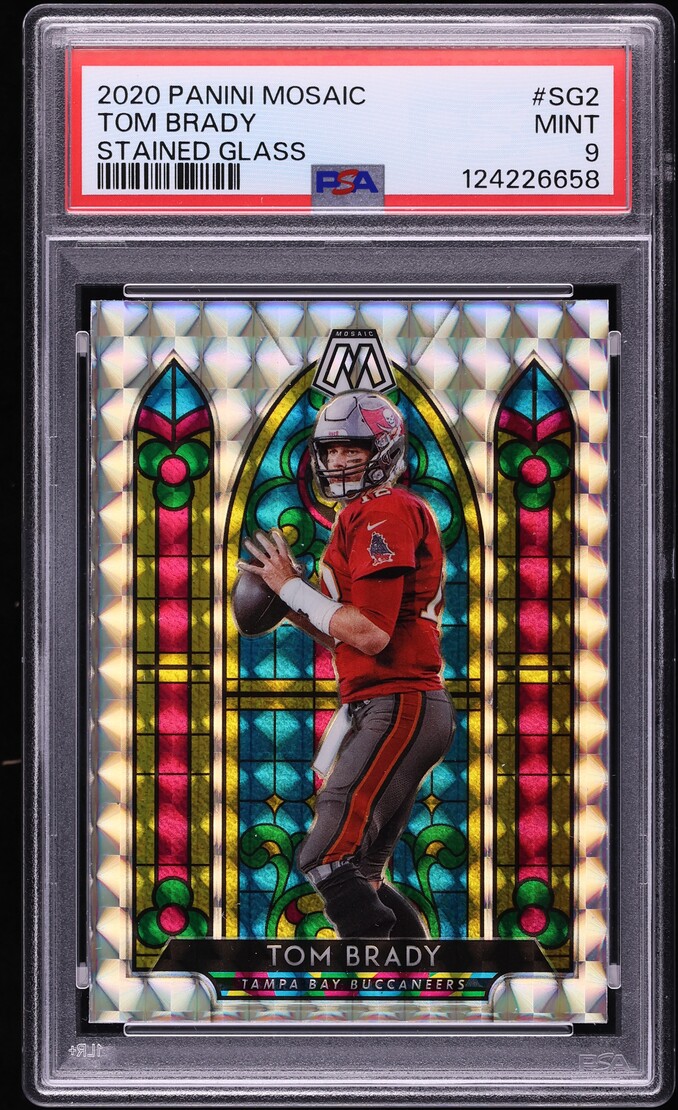 2020 Panini Mosaic Stained Glass Tom Brady #SG2 PSA 9 MINT