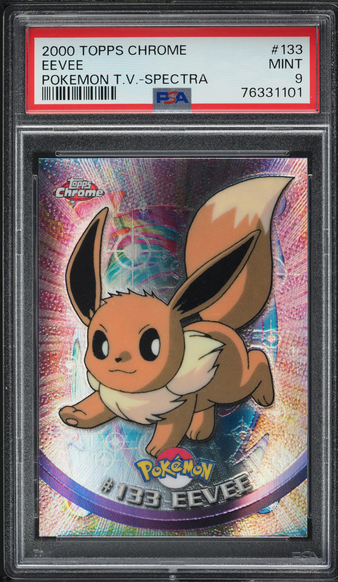 2000 Topps Chrome Pokemon Series 2 Spectra Eevee #133 PSA 9 MINT