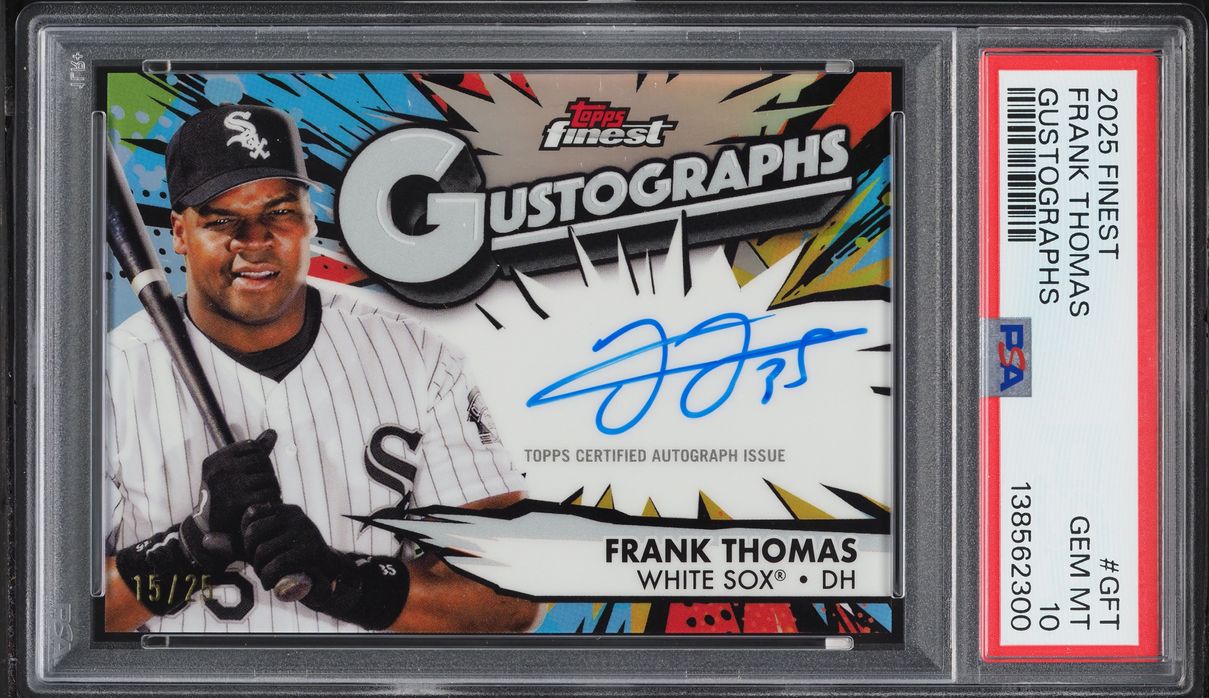 2025 Finest Gustographs Frank Thomas AUTO /25 #G-FT PSA 10 GEM MINT