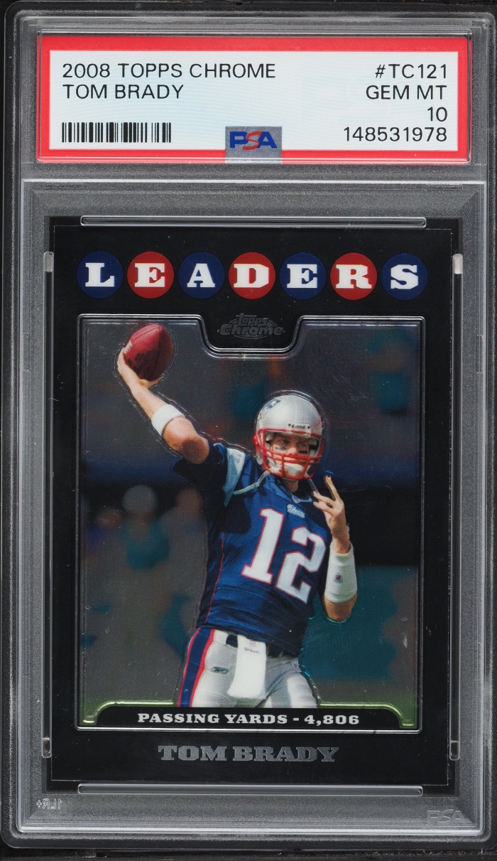 2008 Topps Chrome Tom Brady #TC121 PSA 10 GEM MINT