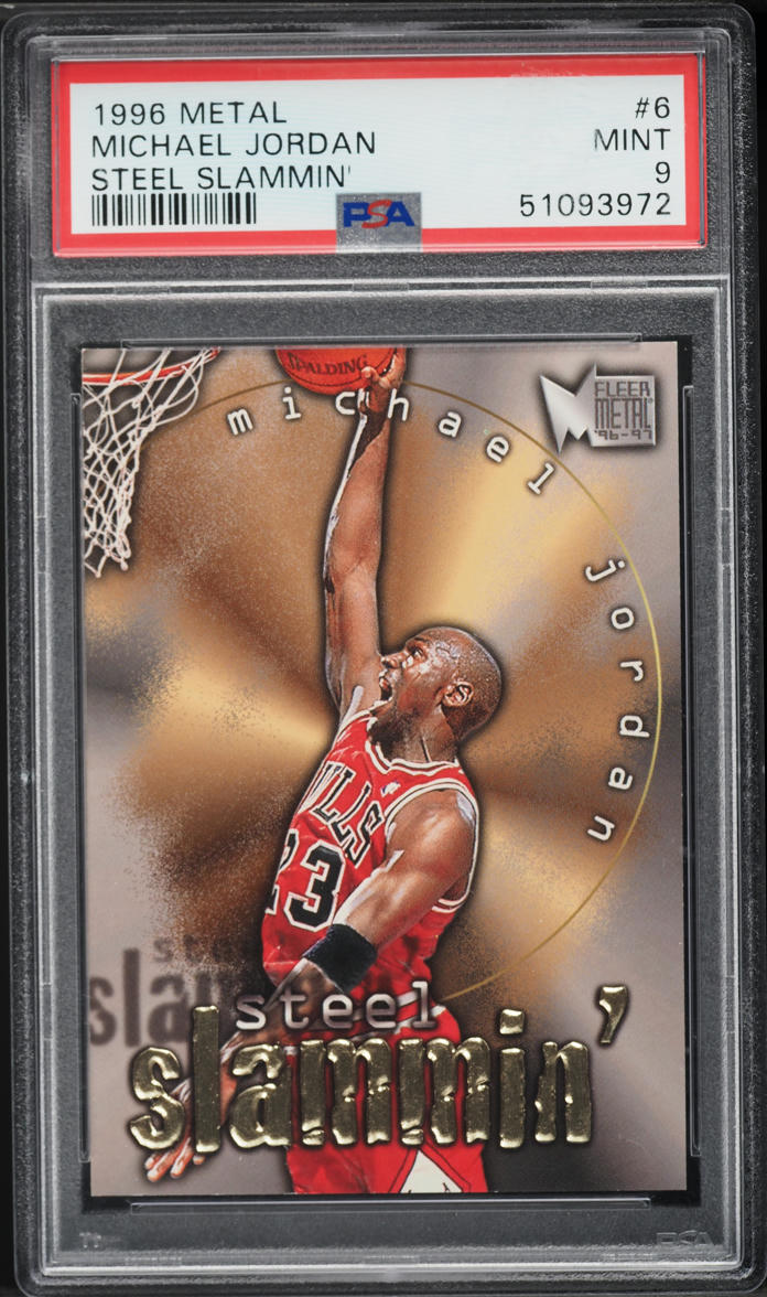 1996 Metal Steel Slammin' Michael Jordan #6 PSA 9 MINT