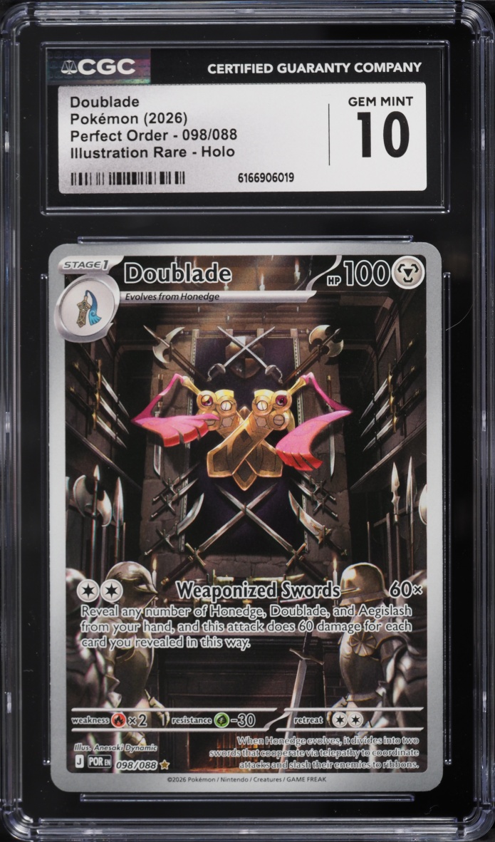 2026 Pokemon Mega Evolution Perfect Order IR Doublade #98 CGC 10 GEM MINT