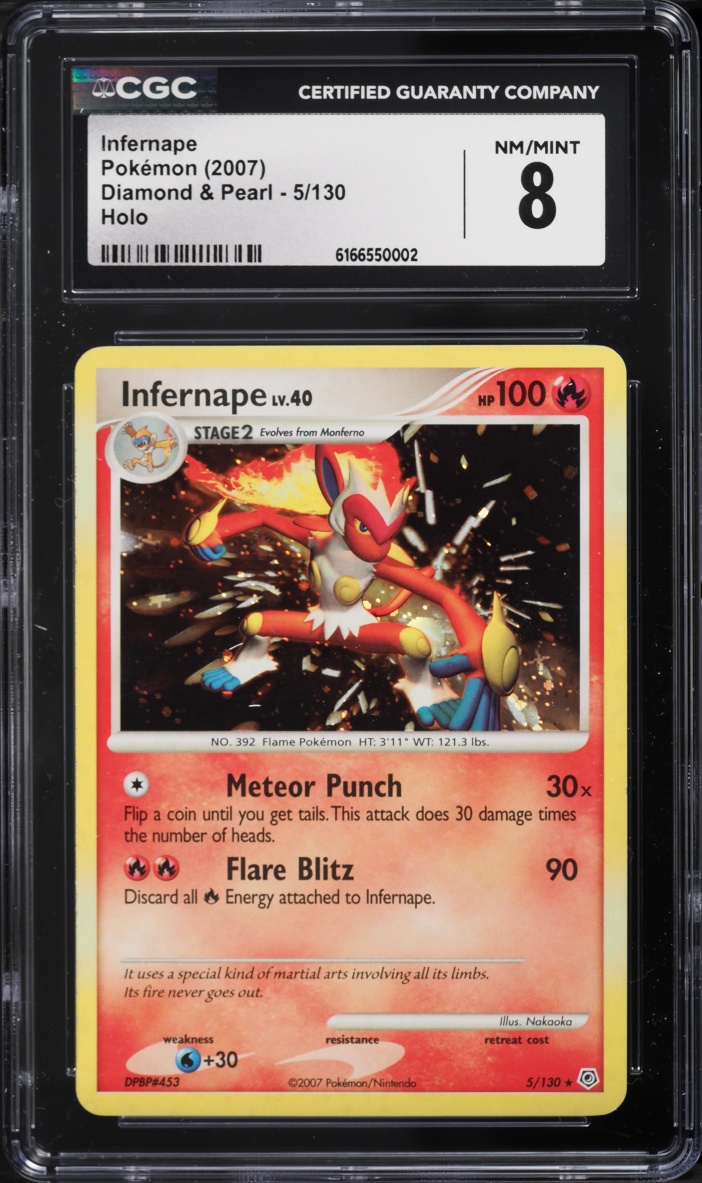 2007 Pokemon Diamond & Pearl Holo Infernape #5 CGC 8 NM-MT