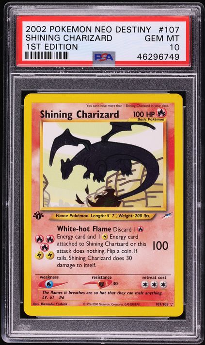 2002 Pokemon Neo Destiny 1st Edition Shining Charizard #107 PSA 10 GEM MINT