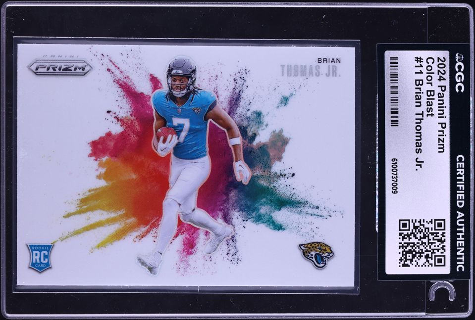 2024 Panini Prizm Color Blast Xavier Worthy ROOKIE #7 CGC AUTH on