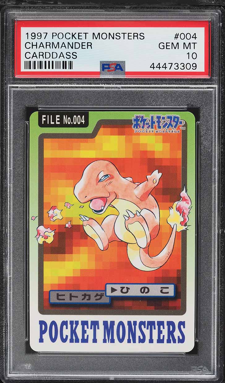 1997 Pokemon Japanese Pocket Monsters Carddass Charmander #4 PSA 10 GEM MINT