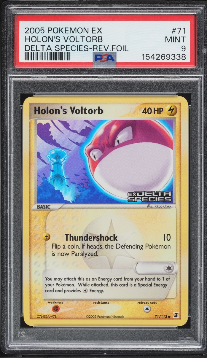 2005 Pokemon EX Delta Species Reverse Holo Voltorb #71 PSA 9 MINT