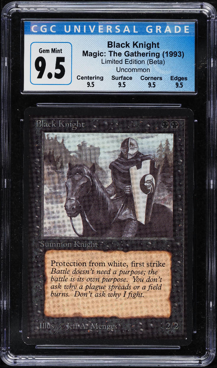 1993 Magic The Gathering MTG Alpha Black Knight AUTO CGC Qualified