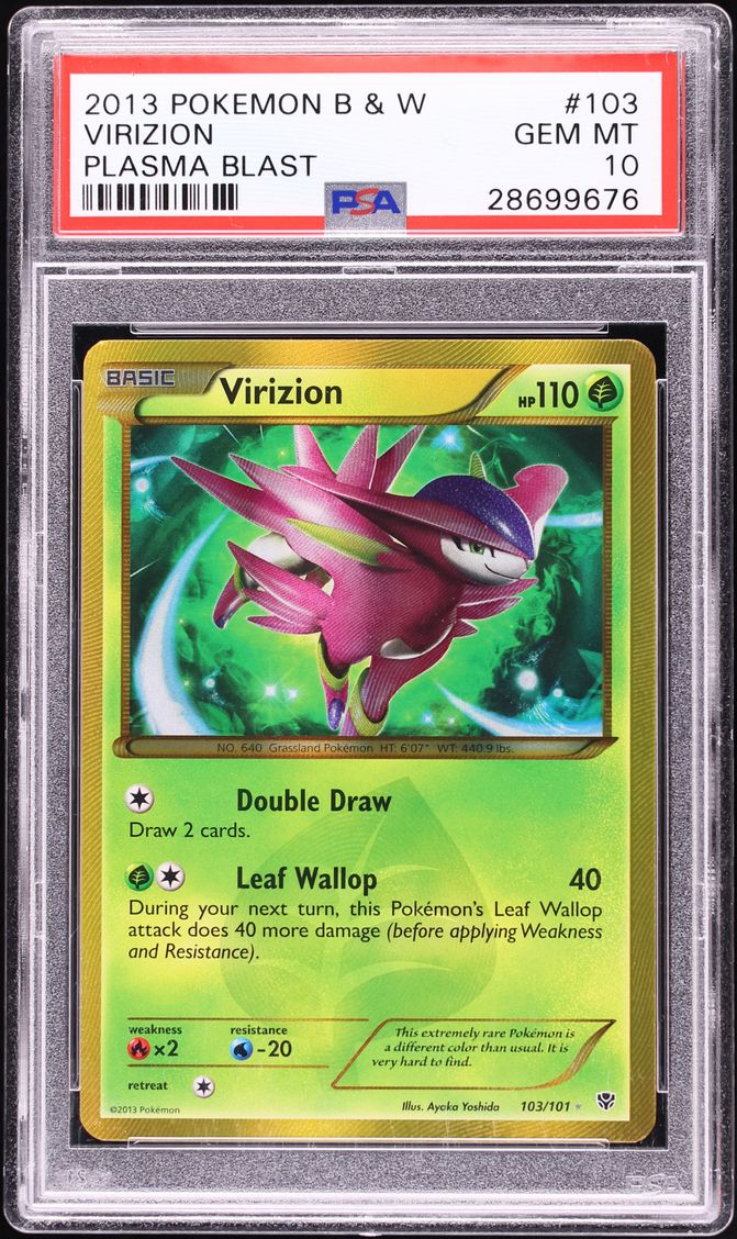 2013 Pokemon Black & White Plasma Blast Virizion #103 PSA 10 GEM MINT