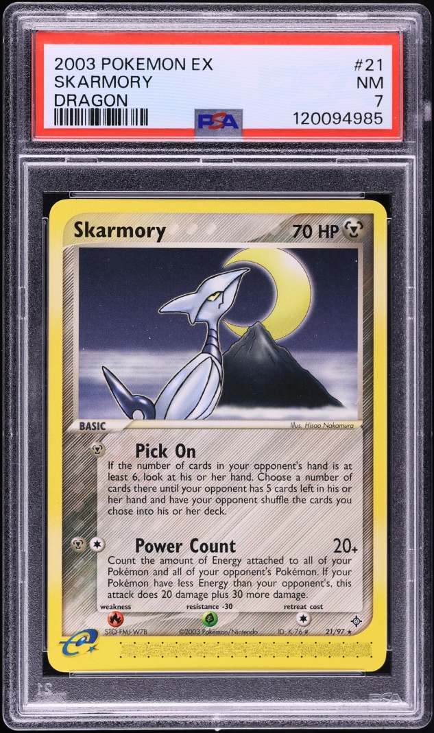 2003 Pokemon EX Dragon Skarmory #21 PSA 7 NRMT