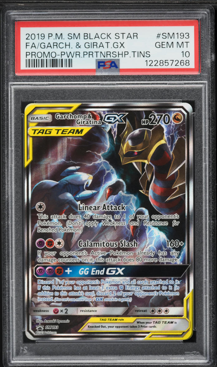 2019 Pokemon Sun & Moon Promo Full Art Garchomp & Giratina GX #SM193 PSA 10 GEM MINT