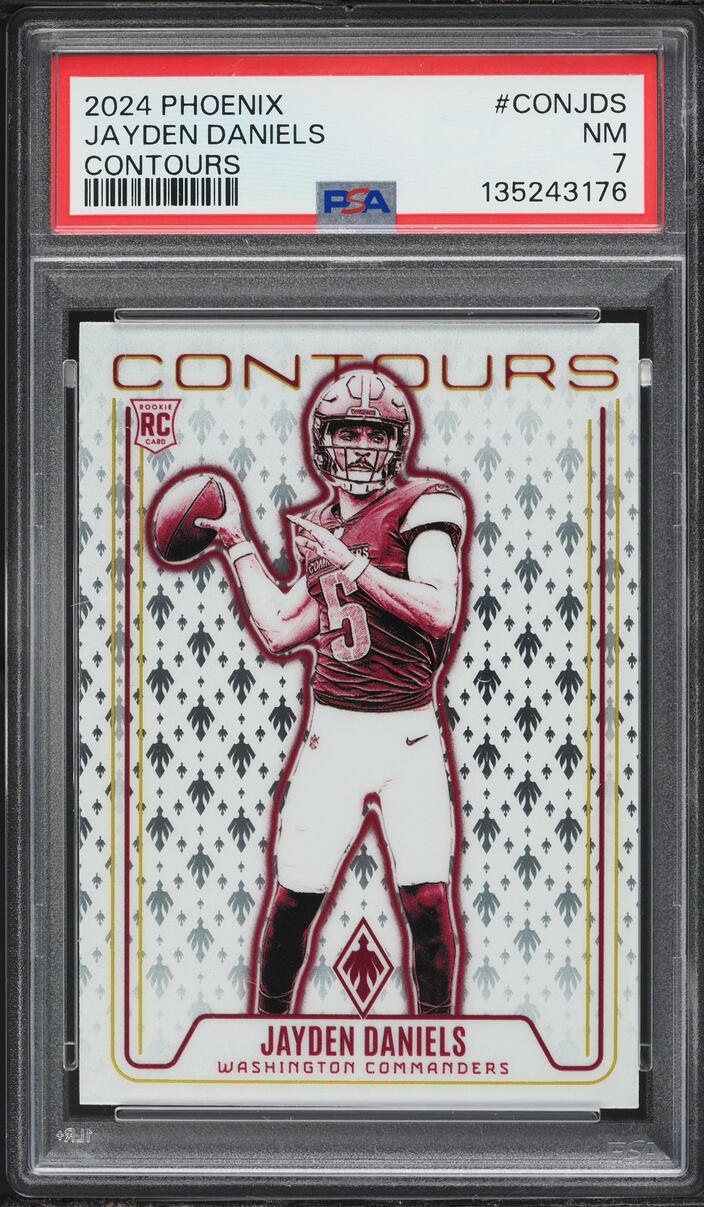 2024 Panini Phoenix Contours Jayden Daniels ROOKIE #CON-JDS PSA 7 NRMT