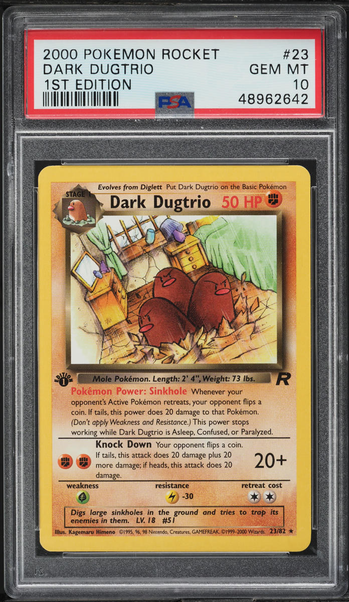 2000 Pokemon Team Rocket 1st Edition Dark Dugtrio #23 PSA 10 GEM MINT