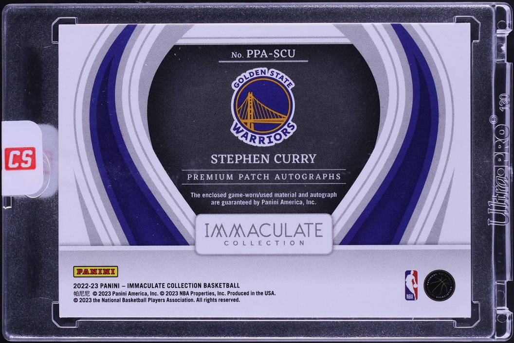 2022 Immaculate Collection Premium FOTL Stephen Curry PATCH AUTO /3 #PPA-SCU