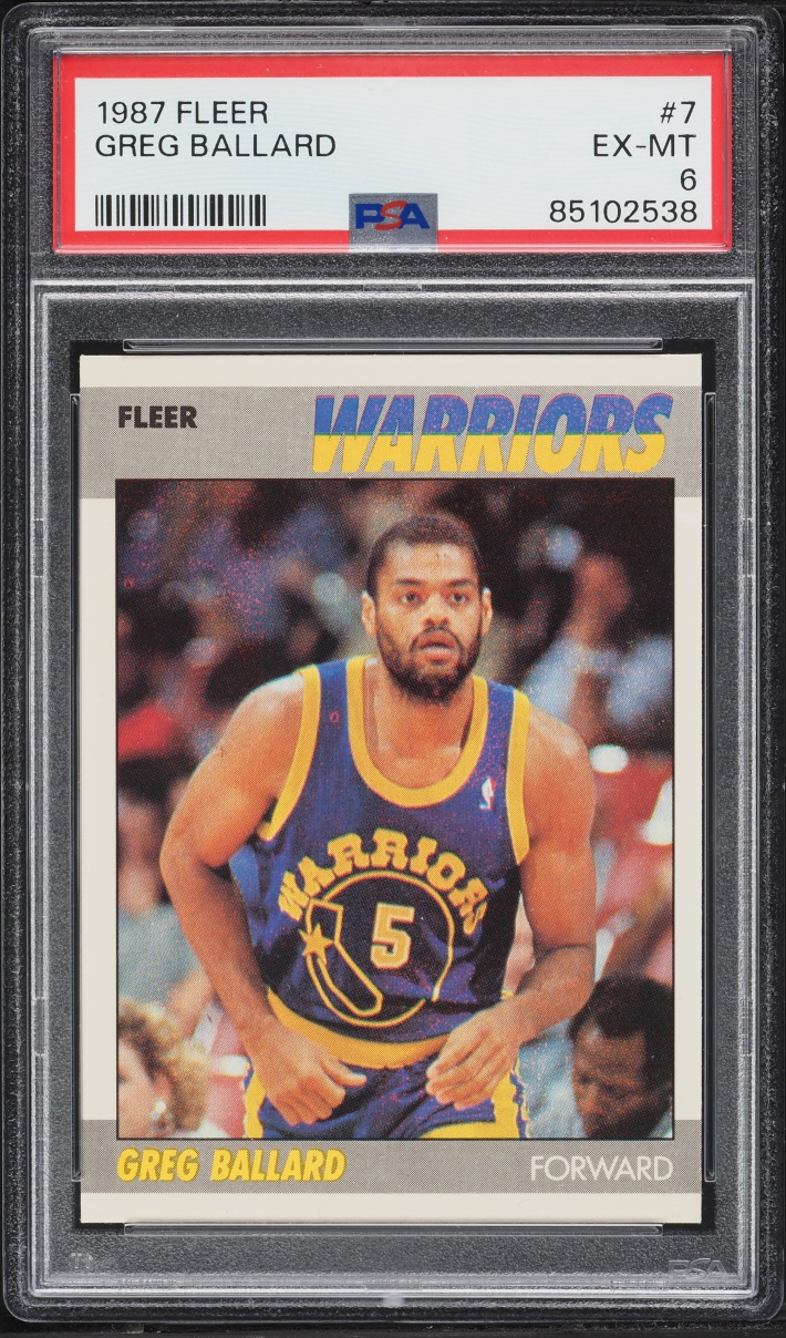 1987 Fleer Basketball Greg Ballard #7 PSA 6 EXMT