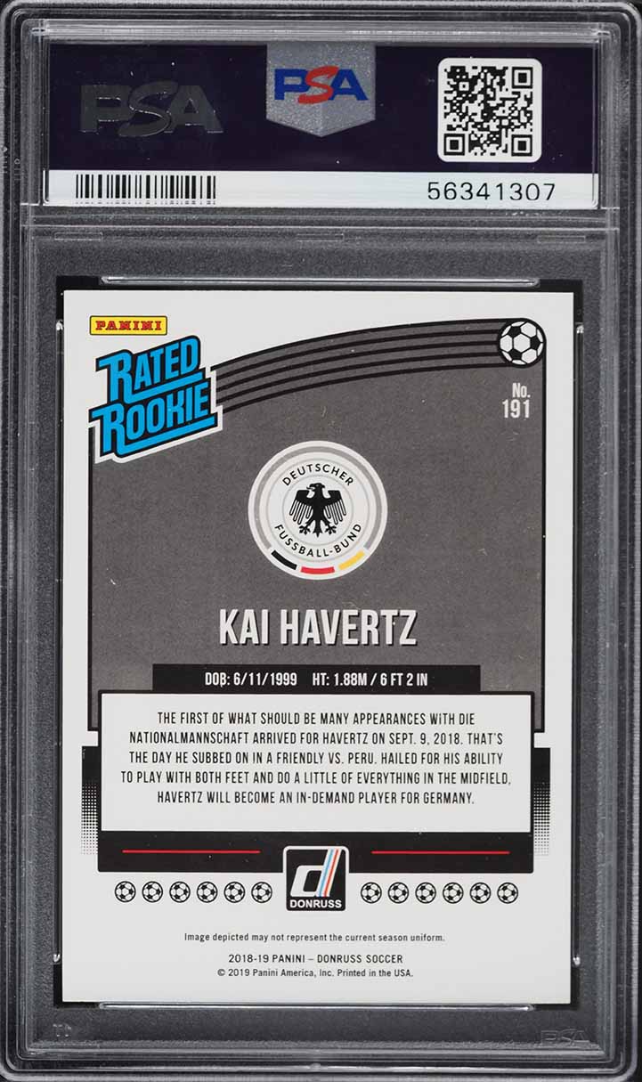 2018 Donruss Soccer Kai Havertz ROOKIE #191 PSA 10 GEM MINT