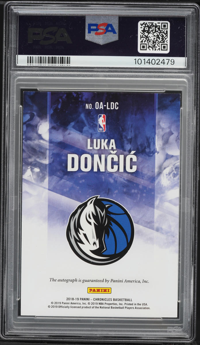 2018 Panini Chronicles Origins Luka Doncic ROOKIE AUTO /99 #OALDC PSA 9 MINT