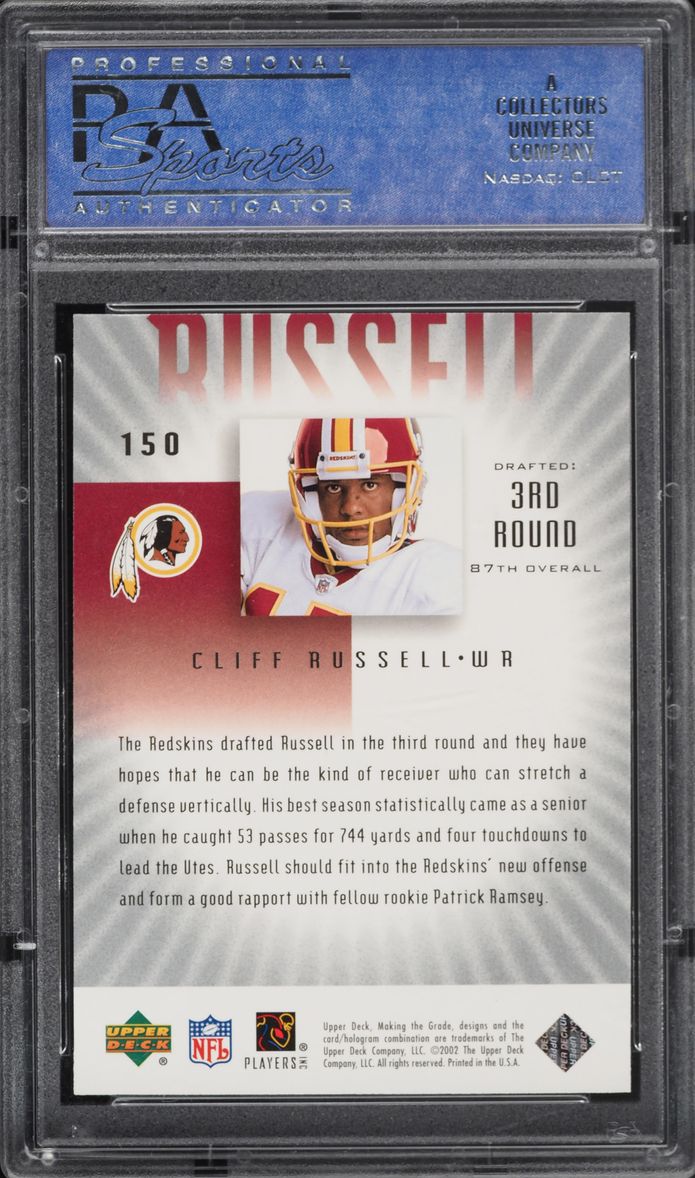 2002 Upper Deck Graded Making The Grade Cliff Russell ROOKIE /700 #150 PSA 10