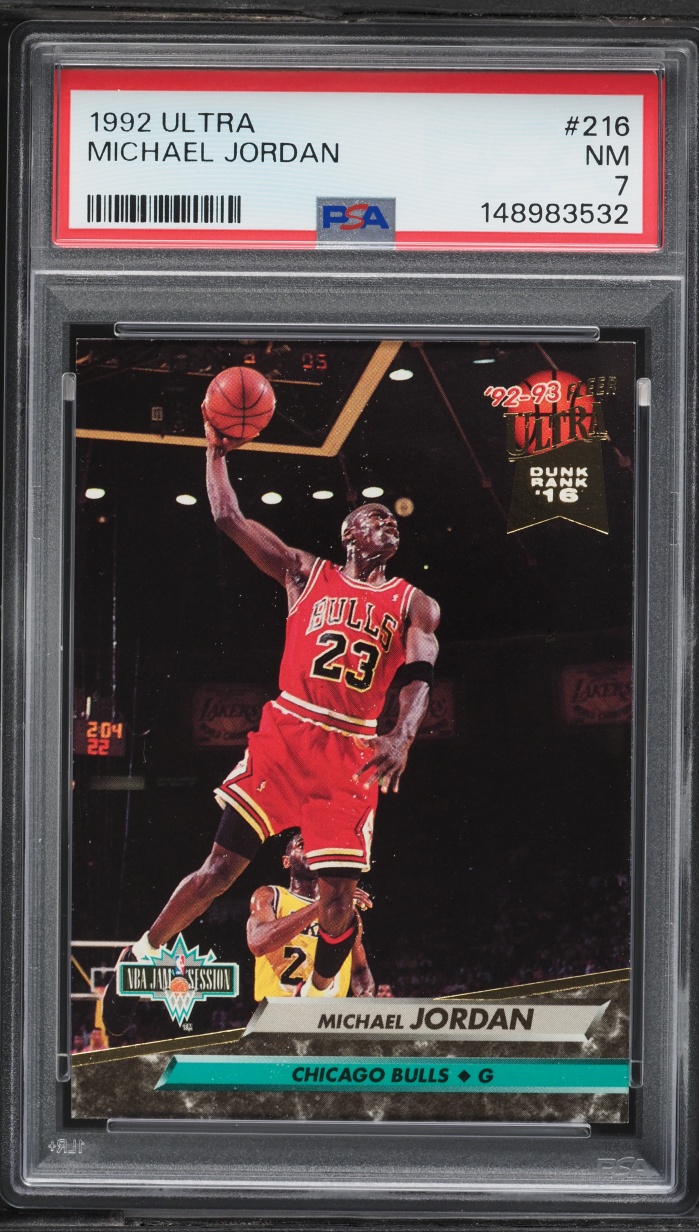 1992 Ultra Basketball Michael Jordan #216 PSA 7 NRMT