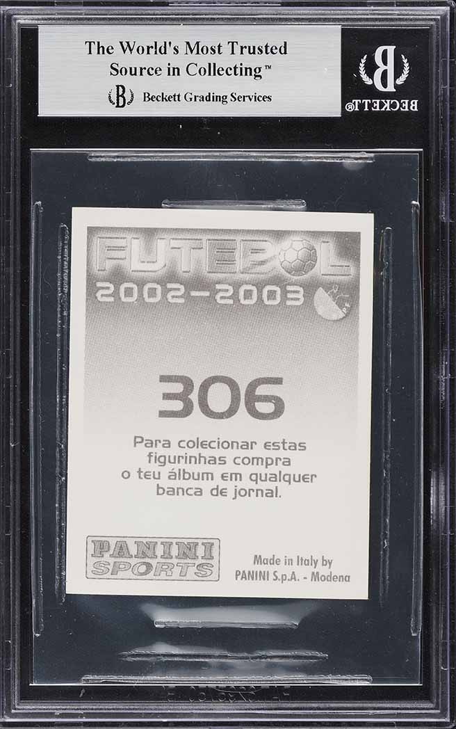 2002 Panini Futebol Portugal Stickers Cristiano Ronaldo ROOKIE #306 BGS 8.5