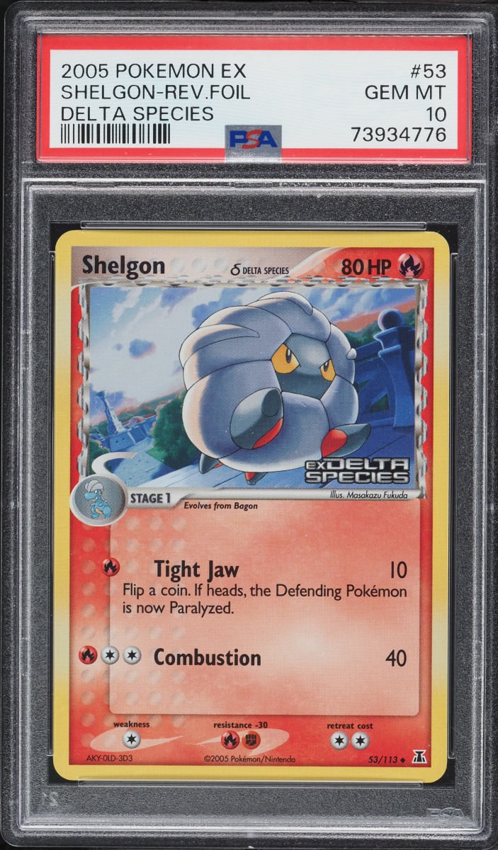 2005 Pokemon Ex Delta Species Reverse Holo Shelgon #53 PSA 10 GEM MINT