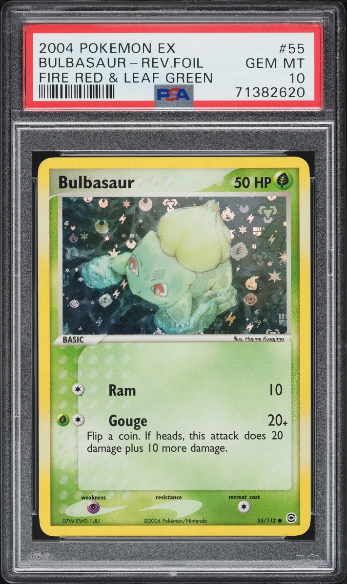 2004 Pokemon EX Fire Red Leaf Green Reverse Holo Bulbasaur #55 PSA 10 GEM MINT