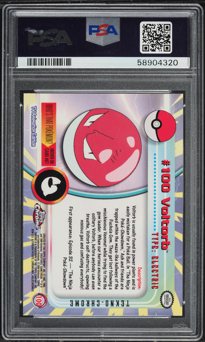 2000 Topps Chrome Pokemon Series 2 Tekno Voltorb #100 PSA 10 GEM MINT