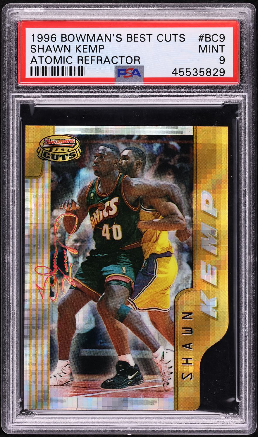 1996 Bowman's Best Cuts Atomic Refractor Shawn Kemp #BC9 PSA 9 MINT