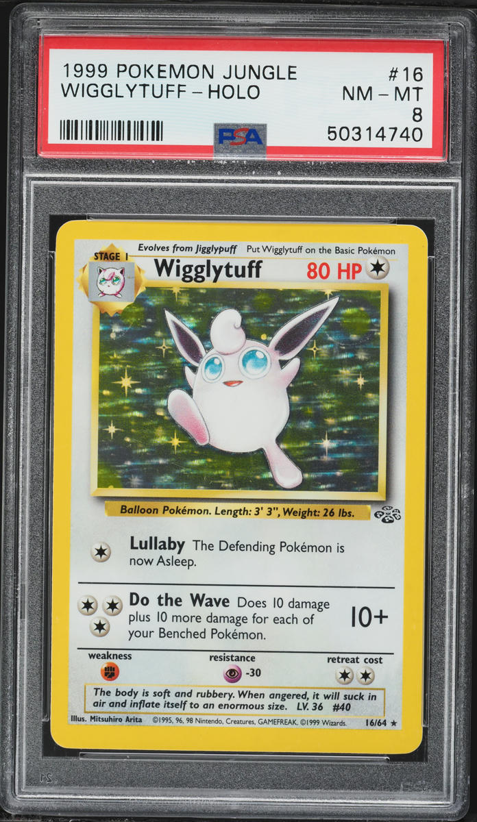 1999 Pokemon Jungle Holo Wigglytuff #16 PSA 8 NM-MT