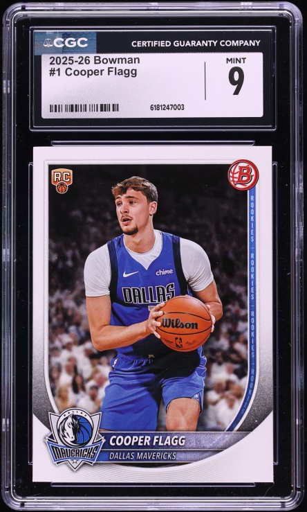 2025 Bowman Basketball Cooper Flagg ROOKIE #1 CGC 9 MINT