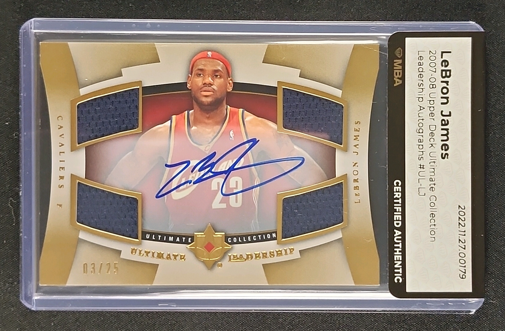 2007 Ultimate Collection Leadership LeBron James PATCH AUTO