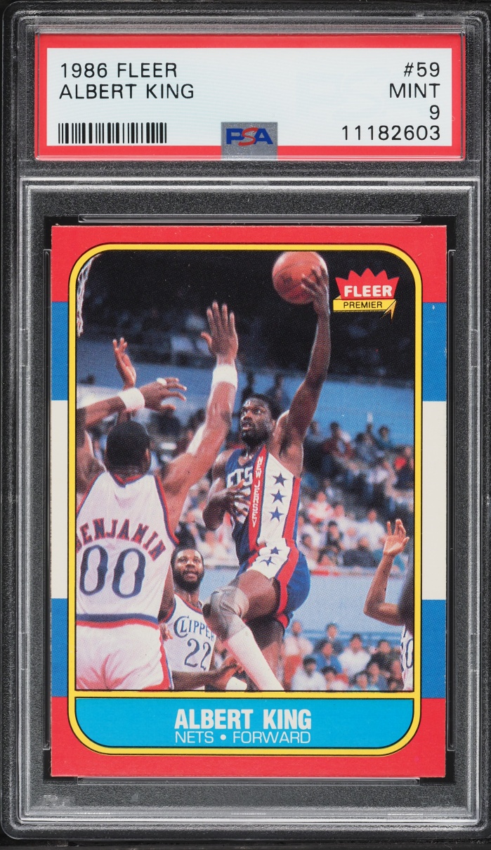 1986 Fleer Basketball Albert King #59 PSA 9 MINT