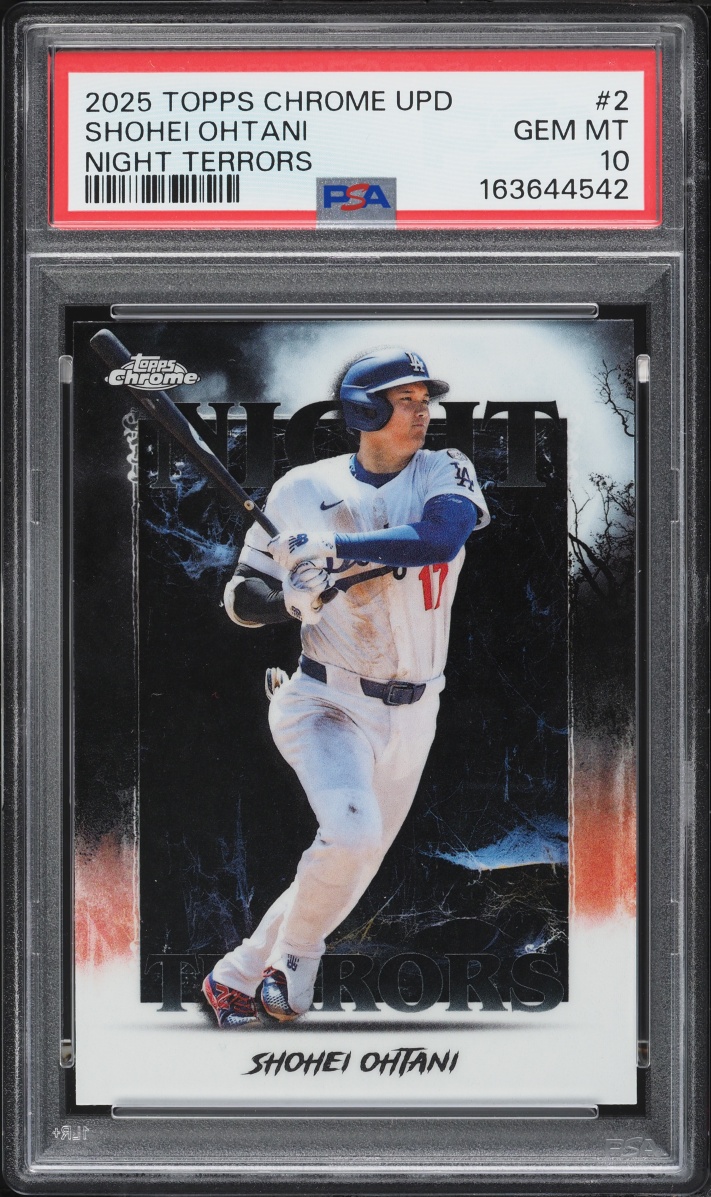 2025 Topps Chrome Update Night Terrors Shohei Ohtani #NT-2 PSA 10 GEM MINT