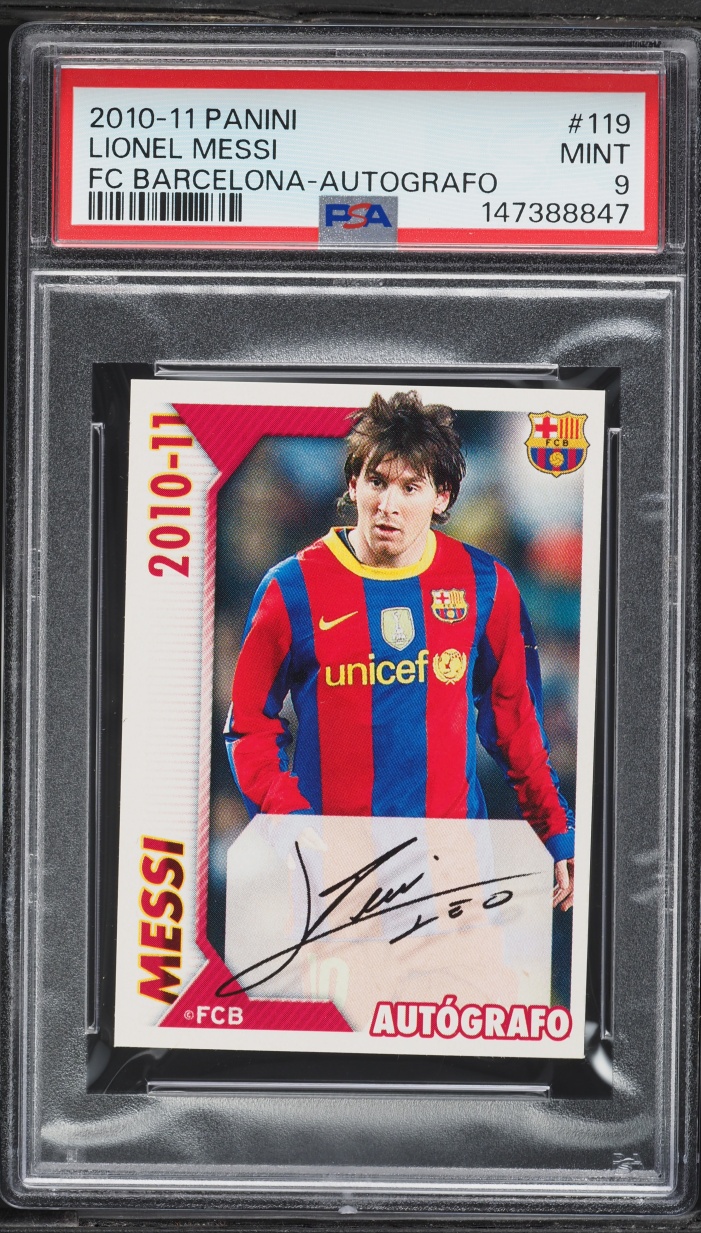 2010 Panini FC Barcelona Lionel Messi #119 PSA 9 MINT
