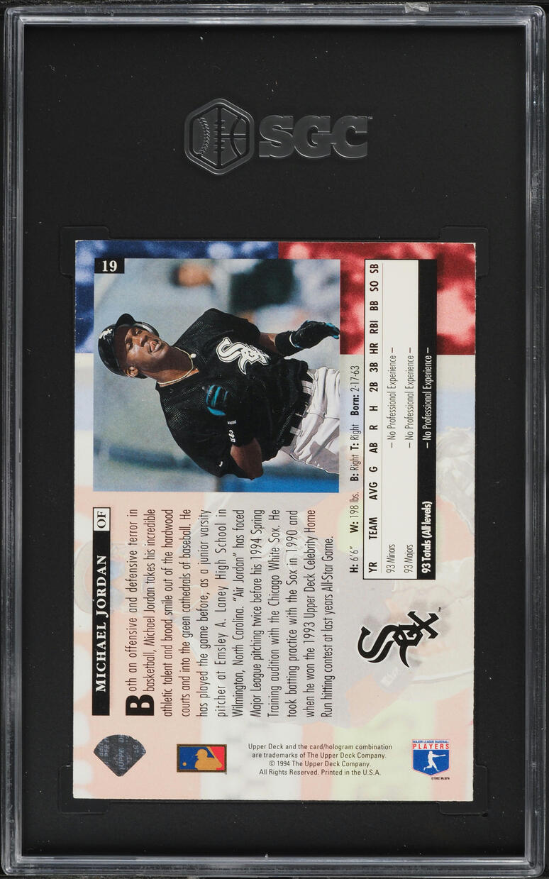 1994 Upper Deck Michael Jordan ROOKIE #19 SGC 6 EXMT