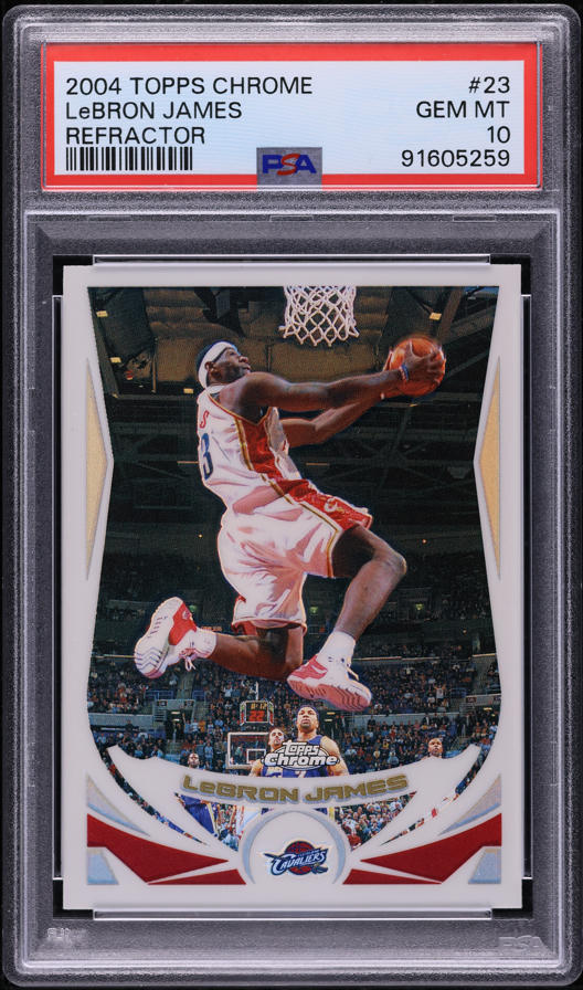 2005 Topps Chrome Black Refractor LeBron James /399 #102 PSA 9
