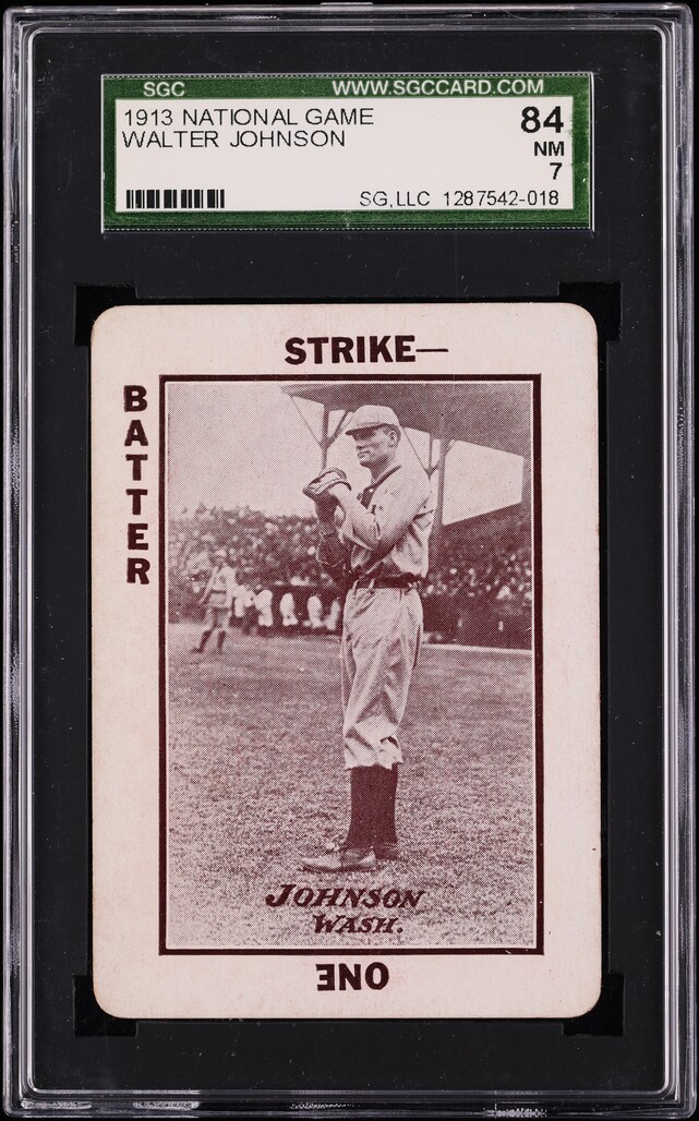 1913 National Game Walter Johnson SGC 7 NRMT