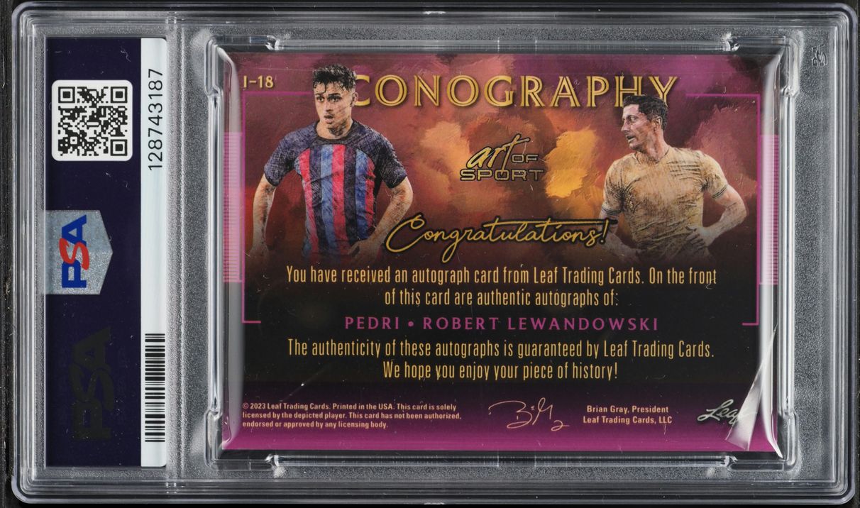 2023 Leaf Art Of Sport Bronze Spectrum Pedri & Robert Lewandowski