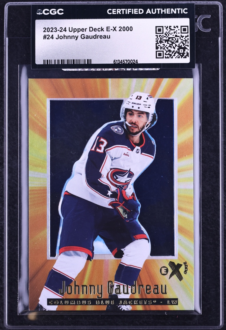 2023 Upper Deck E-X 2000 Johnny Gaudreau #24 CGC AUTH