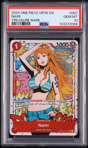 2024 One Piece Japanese Golden Deck Playing Cards Nami CGC 10 GEM