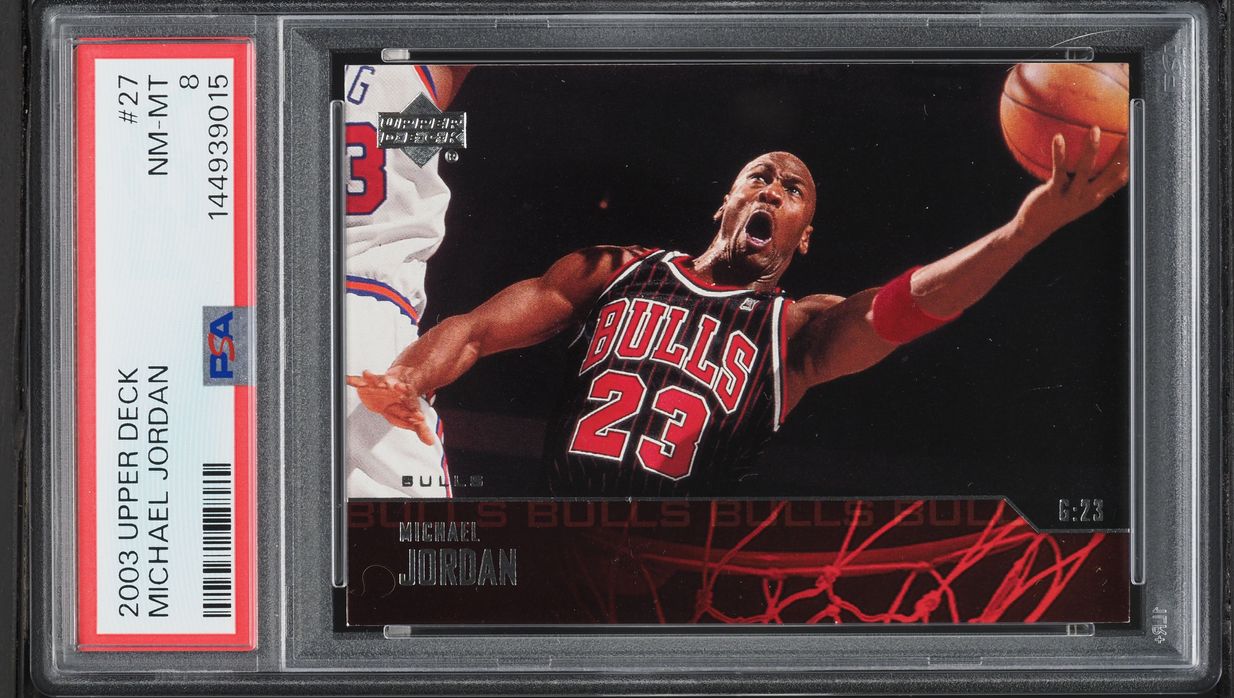 2003 Upper Deck Basketball Michael Jordan #27 PSA 8 NM-MT