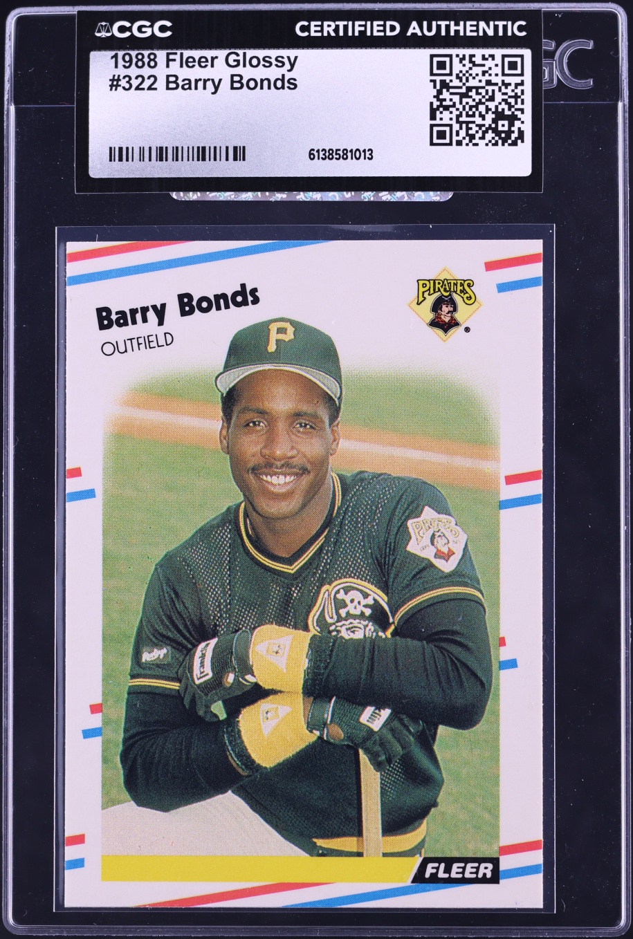 1988 Fleer Glossy Barry Bonds #322 CGC AUTH
