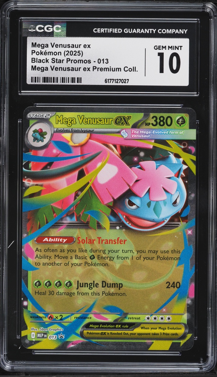 2025 Pokemon Mega Evolution Promo Premium Collection Holo Mega Venusaur Ex #13 CGC 10 GEM MINT