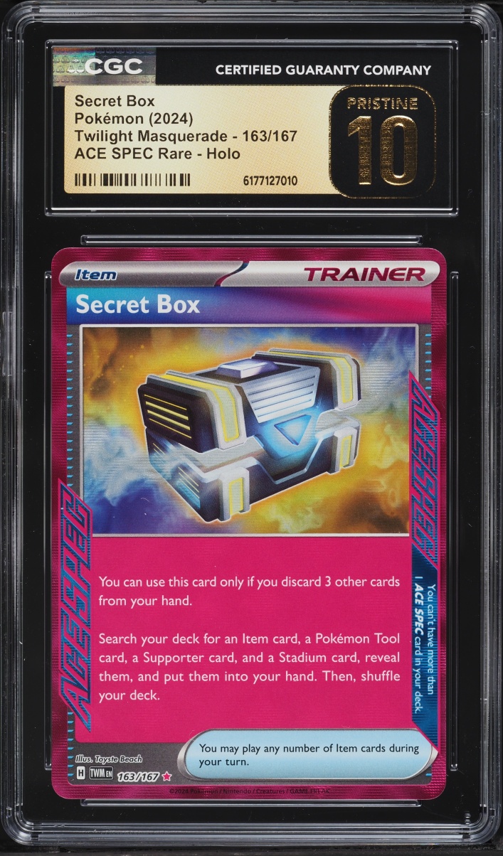 2024 Pokemon Scarlet & Violet Twilight Masquerade Ace Spec Secret Box #163 CGC 10 PRISTINE
